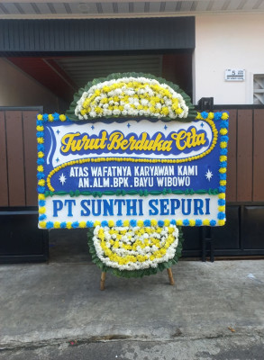 Papan Bunga Duka di Sawah Luhur